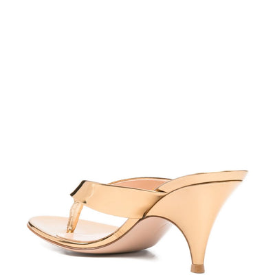 Gianvito Rossi Gianvito Sofia Thong 70 mirrored-leather sandals