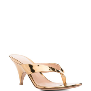 Gianvito Rossi Gianvito Sofia Thong 70 mirrored-leather sandals