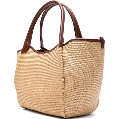 Emporio Armani Woven Straw Medium Shopper Bag