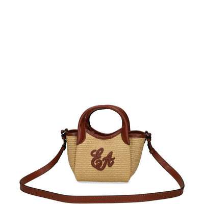 Emporio Armani Woven Straw Small Shopper Bag