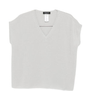 Fabiana Filippi V-neck short sleeves knitted construction Cotton v-necked top