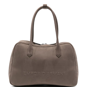 Emporio Armani Eagle Club Capsule Collection Suede-Effect Shoulder Bag