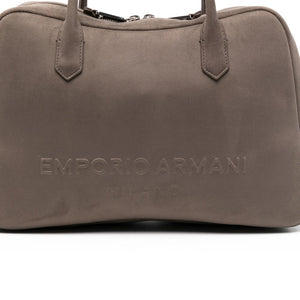 Emporio Armani Eagle Club Capsule Collection Suede-Effect Shoulder Bag