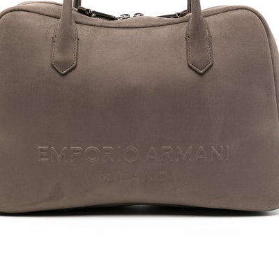 Emporio Armani Eagle Club Capsule Collection Suede-Effect Shoulder Bag