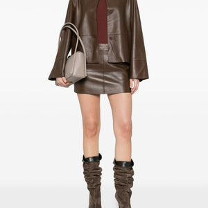 Parosh P.A.R.O.S.H. Leather mini skirt