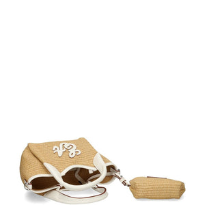Emporio Armani Woven Straw Small Shopper Bag