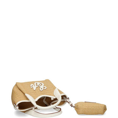 Emporio Armani Woven Straw Small Shopper Bag