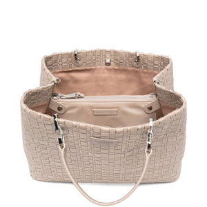 Emporio Armani Myea Medium Shopper Bag In Woven Nylon