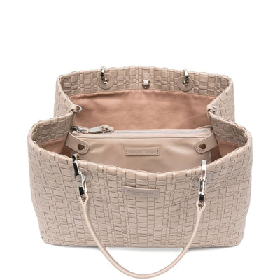 Emporio Armani Myea Medium Shopper Bag In Woven Nylon