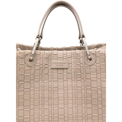Emporio Armani Myea Medium Shopper Bag In Woven Nylon