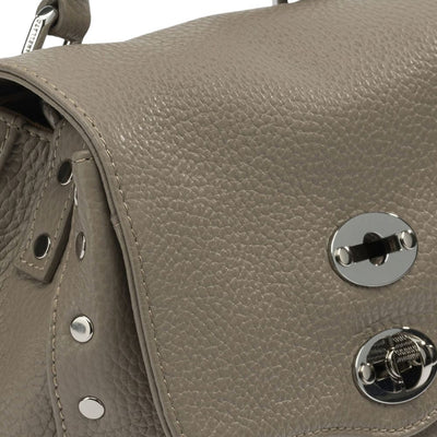 Zanellato Postina® Baby Bag In Hammered Grey Creta Leather