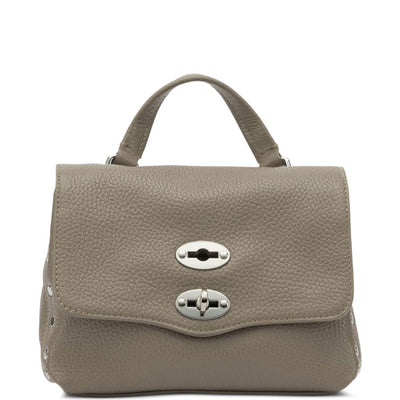 Zanellato Postina® Baby Bag In Hammered Grey Creta Leather