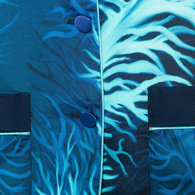 F.R.S . Printed silk jacket
