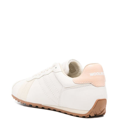 Woolrich Flat Sneakers in Calfskin with Side Bands