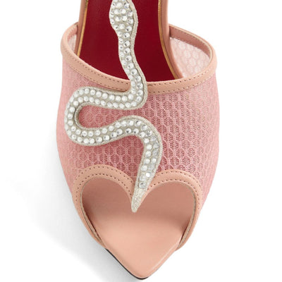Valentino Garavani Coeur VipÃ¨re leather mules