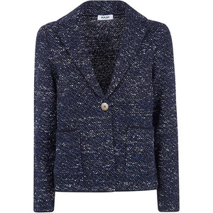 Base Cotton blend single-breasted jacket