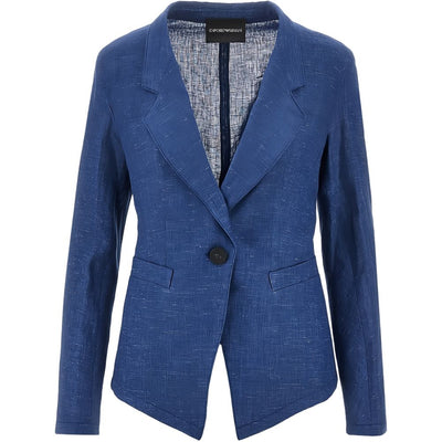 Emporio Armani Linen single-breasted jacket