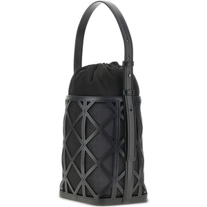 Emporio Armani Exclusive Leather And Mesh Bucket Bag