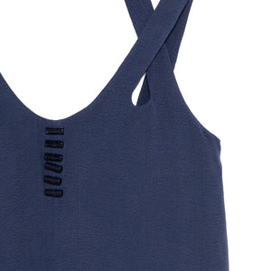 Emporio Armani V-neck button detail Sleeveless top