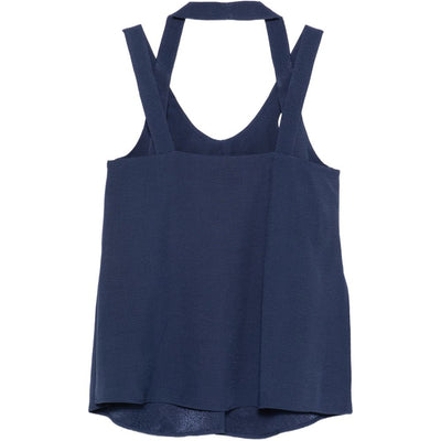 Emporio Armani V-neck button detail Sleeveless top