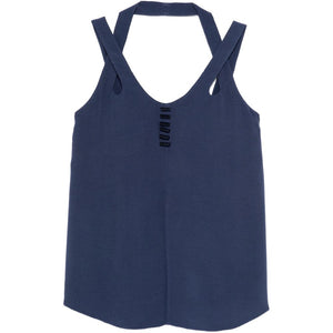 Emporio Armani V-neck button detail Sleeveless top
