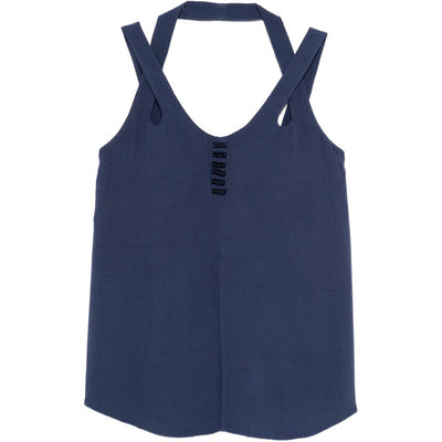 Emporio Armani V-neck button detail Sleeveless top