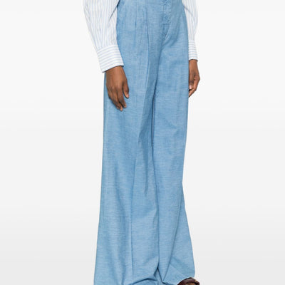 Via Masini 80 Cotton flared trousers