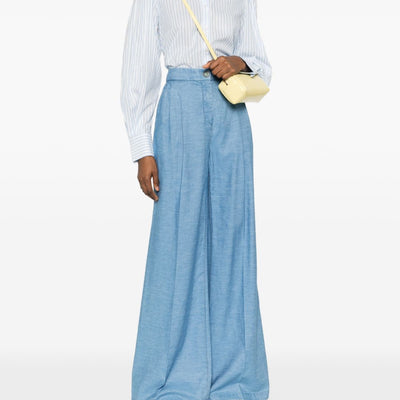 Via Masini 80 Cotton flared trousers