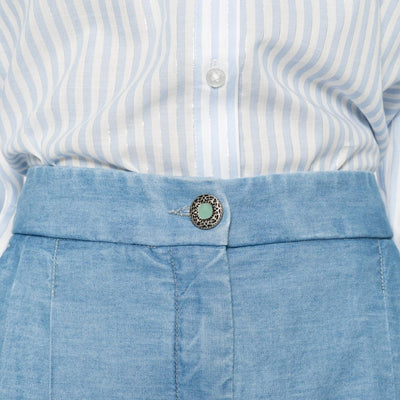 Via Masini 80 Cotton flared trousers