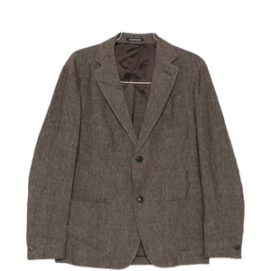Emporio Armani Linen single-breasted blazer jacket