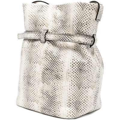 Emporio Armani Exclusive Python-Print Leather Bucket Bag