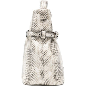 Emporio Armani Exclusive Python-Print Leather Bucket Bag