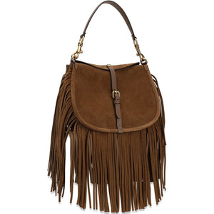 Etro Suede Pony Bag With Fringes