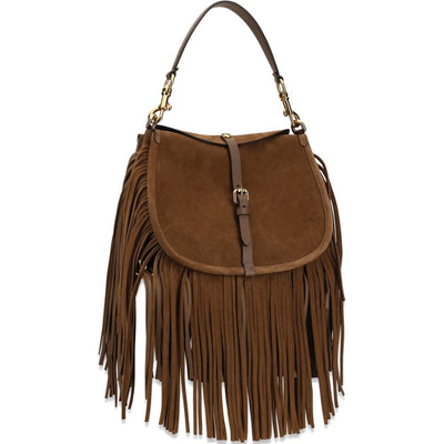 Etro Suede Pony Bag With Fringes
