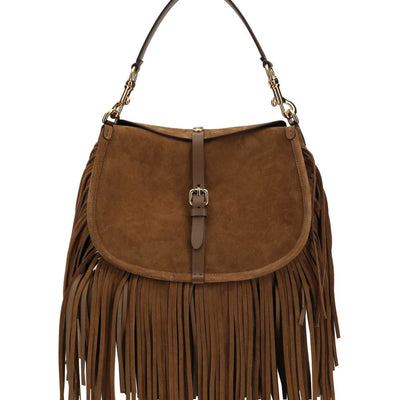 Etro Suede Pony Bag With Fringes