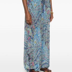 Etro Printed wide-leg trousers