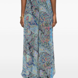 Etro Printed wide-leg trousers