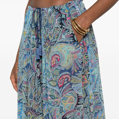 Etro Printed wide-leg trousers