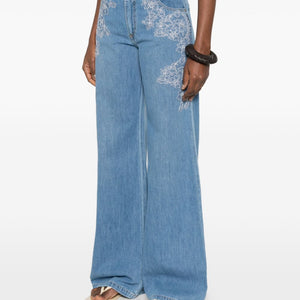 Ermanno Firenze Embroidered denim jeans