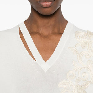 Ermanno Firenze Embroidered cotton sweater