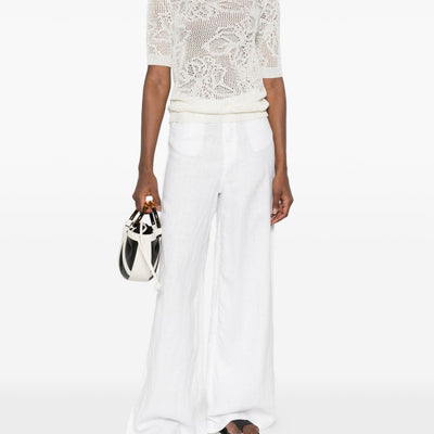 Fabiana Filippi Openwork crewneck t-shirt