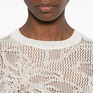 Fabiana Filippi Openwork crewneck t-shirt