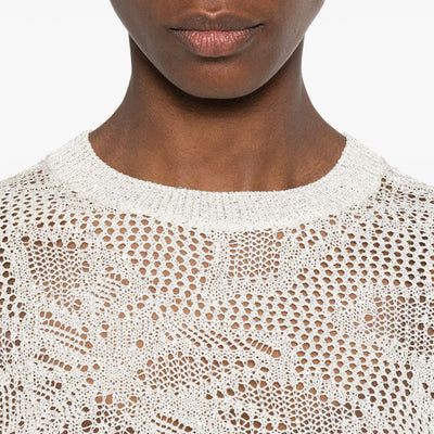 Fabiana Filippi Openwork crewneck t-shirt