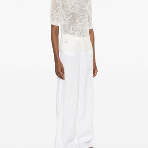 Fabiana Filippi Openwork crewneck t-shirt