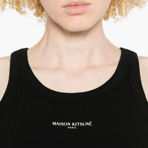 Maison Kitsuné Maison KitsunÃ© Logo cotton tank top