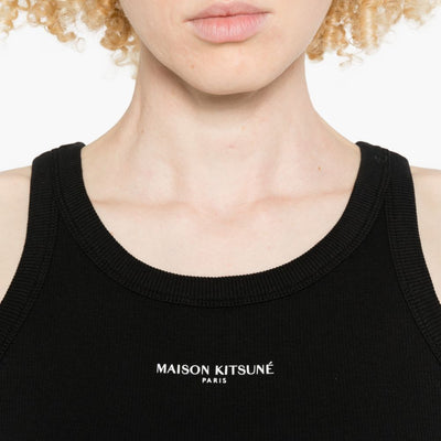 Maison Kitsuné Maison KitsunÃ© Logo cotton tank top