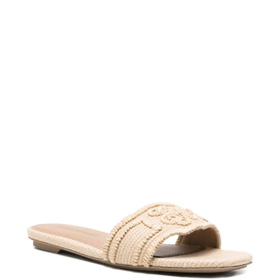 EMPORIO ARMANI EXCLUSIVE Woven raffia sandals