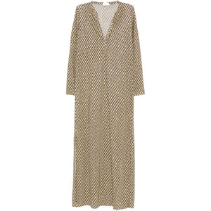 Siyu V-neck long sleeves Money kaftan dress