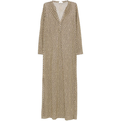 Siyu V-neck long sleeves Money kaftan dress