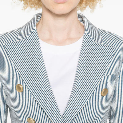 Circolo 1901 Striped double-breasted jacket